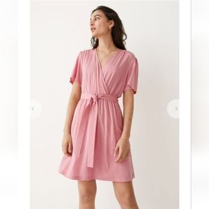NWT & Other Stories Belted Wrap Cupro Dress
